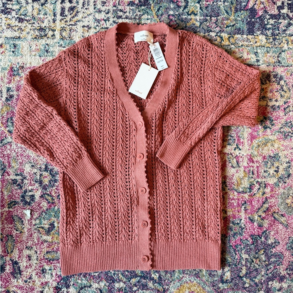 Wilfred Cardigan NWT pink coral